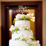 Leseni napis za torto Za vedno